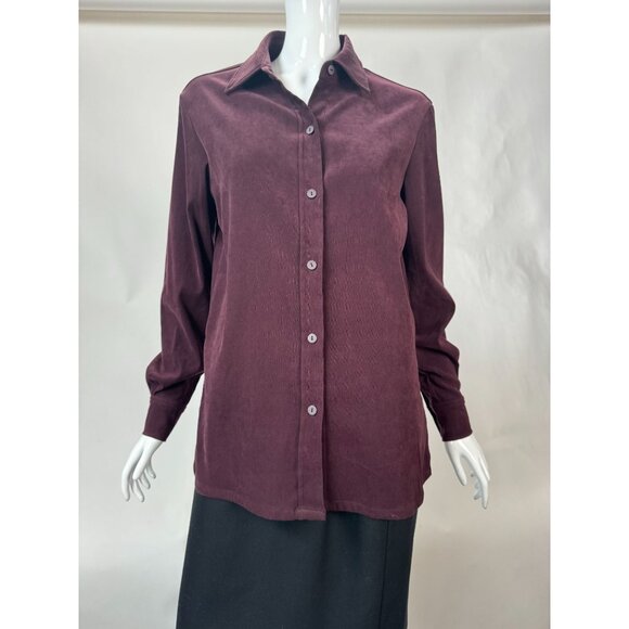 Allison Taylor Womens Stretch Button-Up Blouse - Small - 97% Polyester 3% Spande - Picture 12 of 15